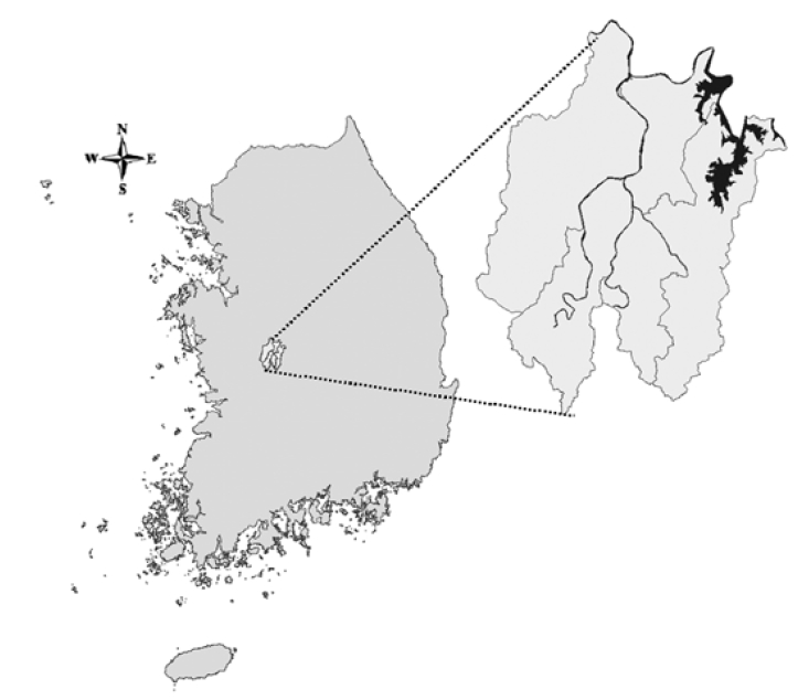 Location of the study area in South Korea.