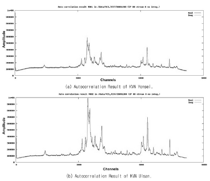 Autocorrelation result for W49N spectral line source using KJJVC.