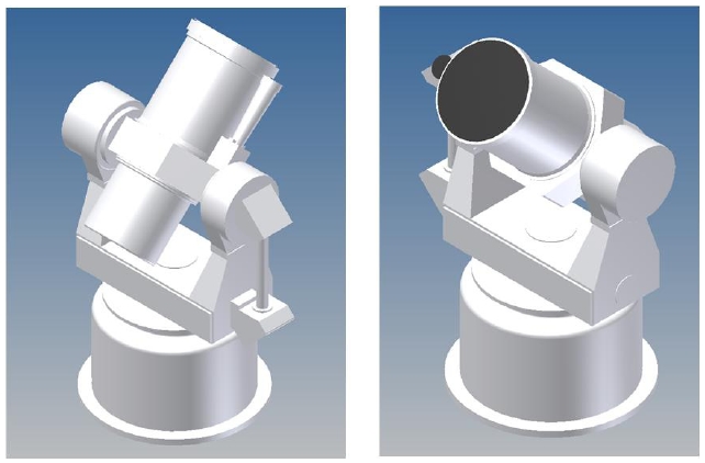 Preliminary shape design of ARGO-M tracking mount.