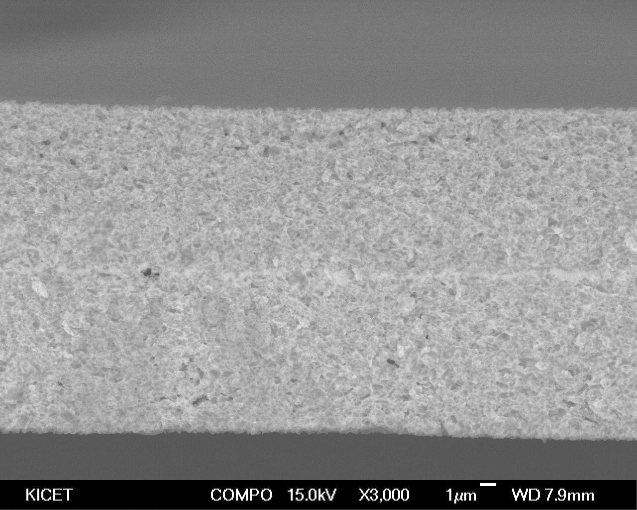 Microstructure of single bundle substrate using Pb-B-Si glass.