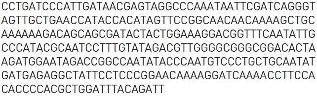 Determined partial DNA sequence of putative Panax ginseng Chloroplast p-psbB gene.