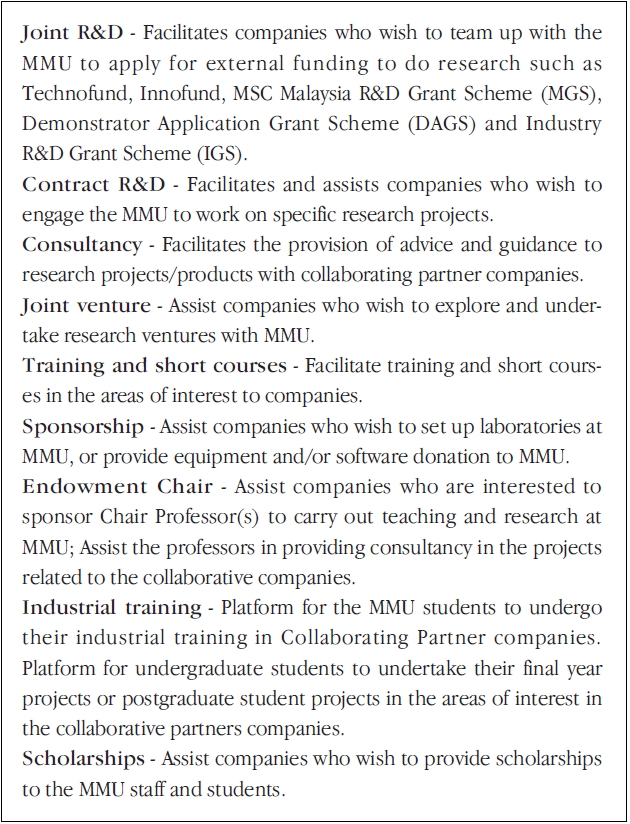 Modes of Collaboration by Multimedia University - Cyberjaya