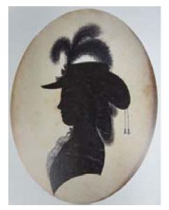 Anonymous, unknown lady wearing hat with feathers, late 18th century.