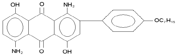 Anthraquinone dye used for present investigation.