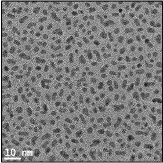 HR-TEM image of Pt NPs sputtered on a SiO2 layer.