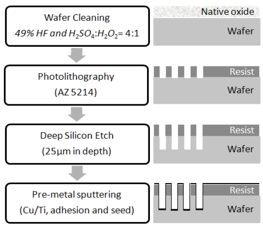 Process flow for wafer sample preparation.