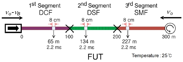 Structure of the fiber under test (FUT).