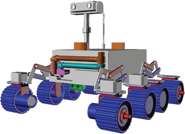 Three-dimensional design of rover.