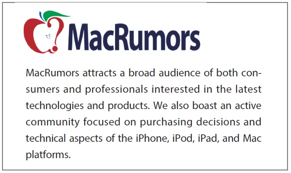 Description of Blog Site MacRumors (http://www.macrumors.com) Retrieved on 29 Oct 2012
