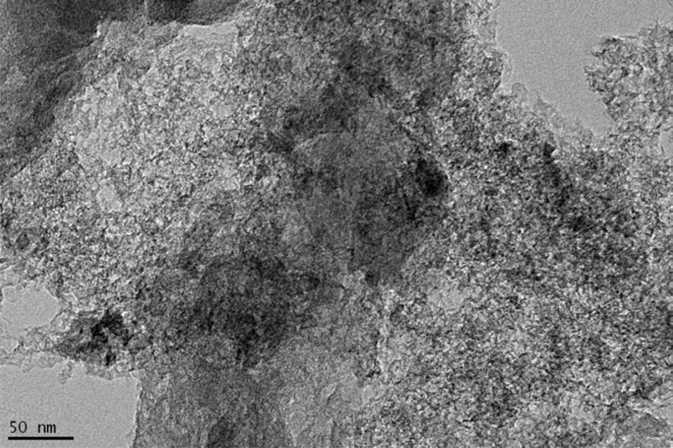 Transmission electron microscopy image of MSP-20.