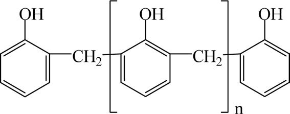 Chemical structure of novolac resins.