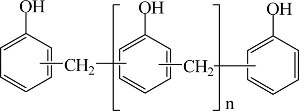 Chemical structure of novolak resins.