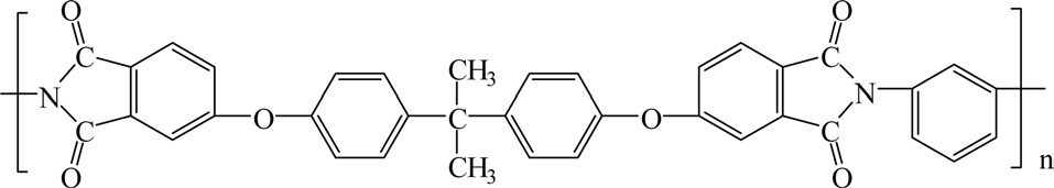 Chemical structure of polyetherimide.