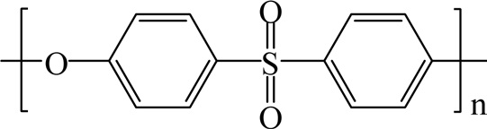 Chemical structure of polyethersulfone.