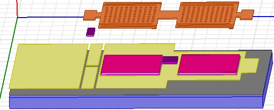 3D view of proposed switch, with each layer separated.