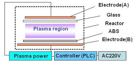 Schematic diagram of the plasma treatment system.