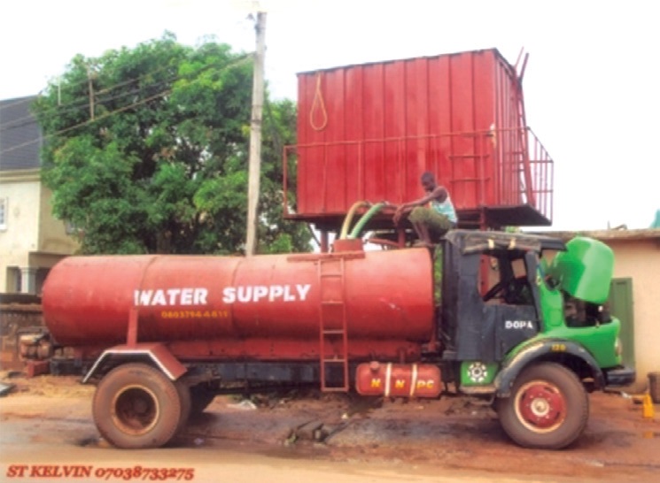 Water from water tanker vendors are sold to the people at exorbitant prices.