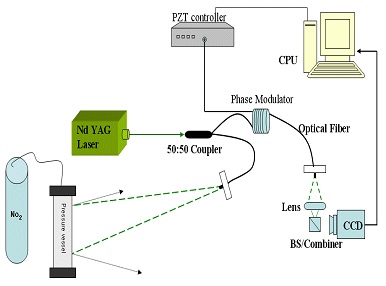Configuration of optical-fiber ESPI.
