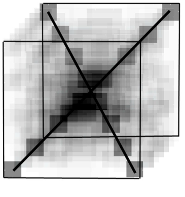 The restored structure of the spatial diagonals.