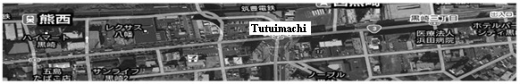 Map of Tutuimachi crossroads.