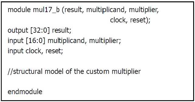 Verilog-description of the modified Booth multiplier