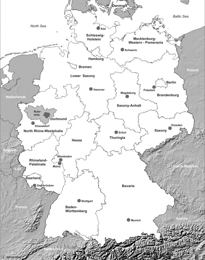 Geographic Location of Dortmund in Germany