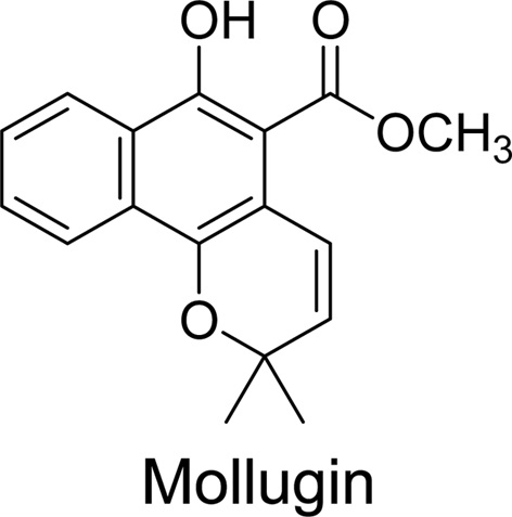 Chemical structure of mollugin.