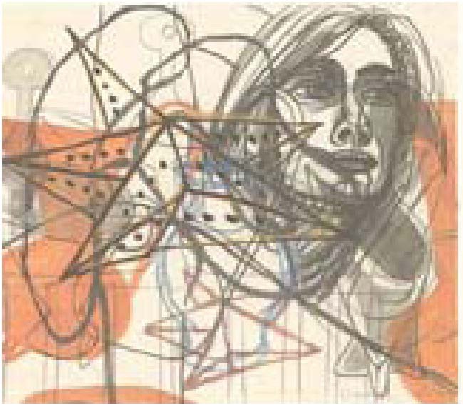 David Salle drawing. Gagosian Gallery (1992), p.12.