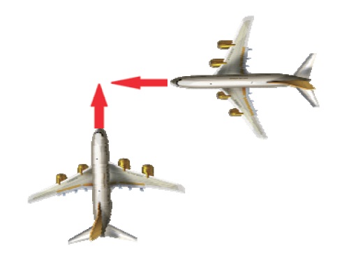 Situation 1 of pair of aircraft
