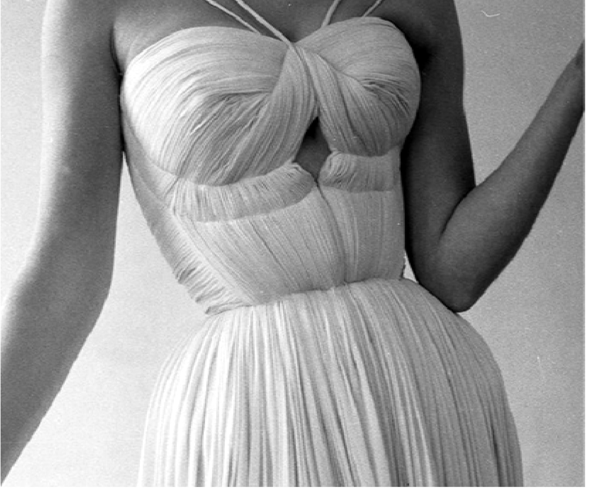 Texture of draped fabric, Madame Gres, 1955. www.tumblr.com.