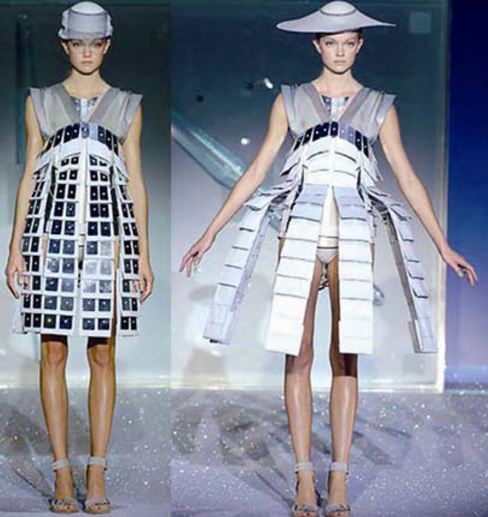 Texture in smart electronic fashion, Hussein Chalayan, 2007 S/S. www.style.com.