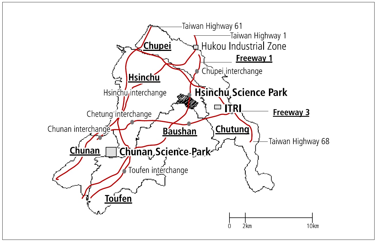 Hsinchu Technopolis: Location and Major Infrastructure and Urban Characteristics