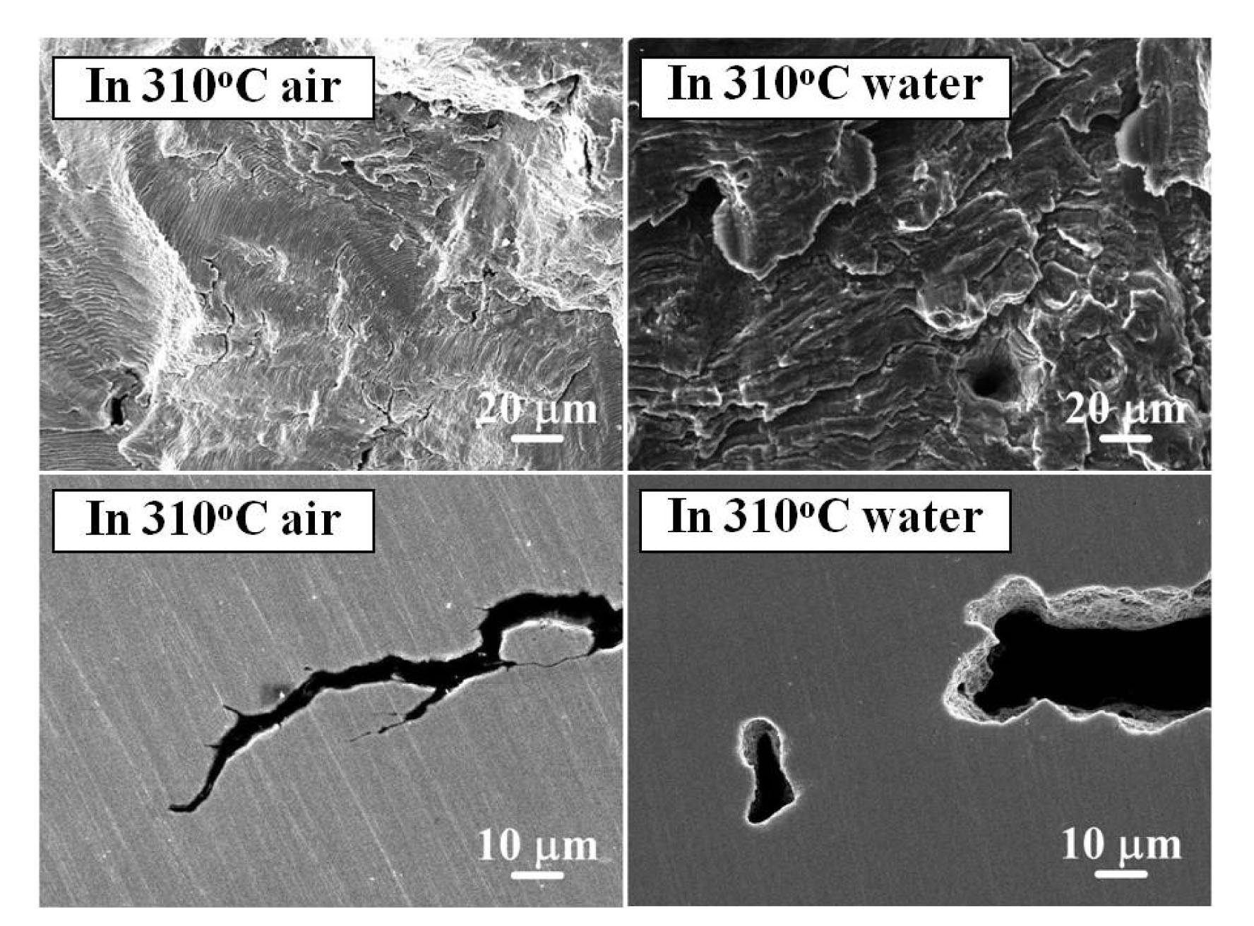The Fatigue Surfaces and Sectioned Fatigue Cracks of Type 316LN SS in 310 ℃ Air and Deoxygenated Water Environments [19]