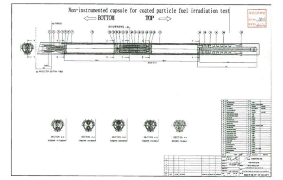 Accepted Assembly drawing of Irradiation Device forIrradiation Testing of Coated Particle Fuel [37].