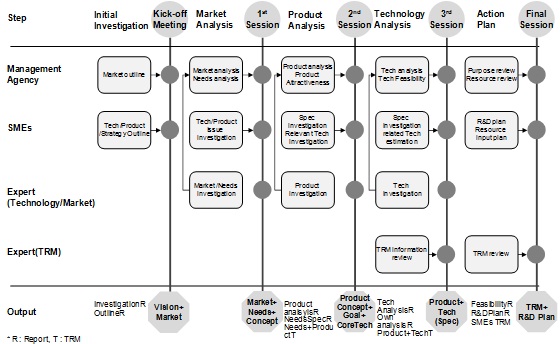 Overall process of technology road mapping for individual SMEs