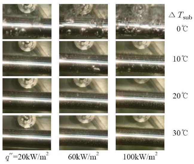 Photos of Boiling on 3º Inclined Tube Surface