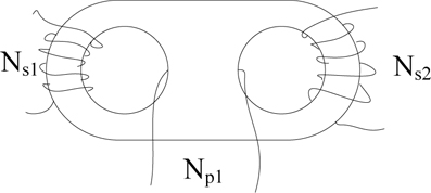 Wind diagram of a magnet balun-ring.