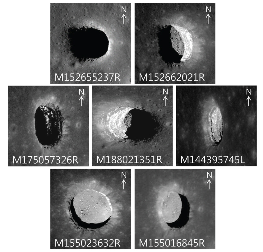 Mare Tranquillitatis pit craters another images. We can observe various images because of incidence angle and emission angle are different account of taking time of images.