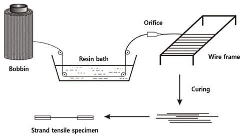 Schematic of the process of the specimen