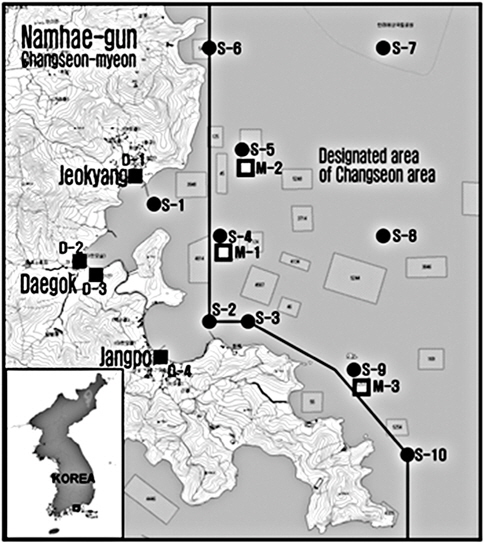 Sampling stations in the Changseon area.