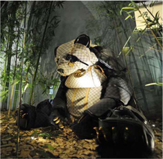 ‘Giant panda’ in Louis Vuitton Collaboration with Billie Achilleos. www.zimbo.com