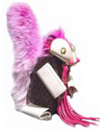 ‘Pink tail Squirrel’ in Louis Vuitton Collaboration with Billie Achilleos. www.purseblog.com