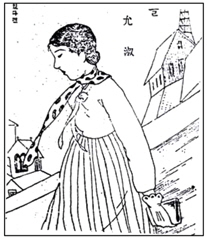 The illustration of Korean women on the poem. Singajung (1934), p.10.