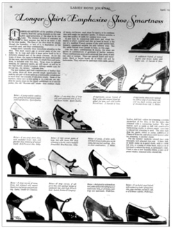 Long skirts emphasize shoe smartness. Ladies Home Journal(1930, April), p.54.