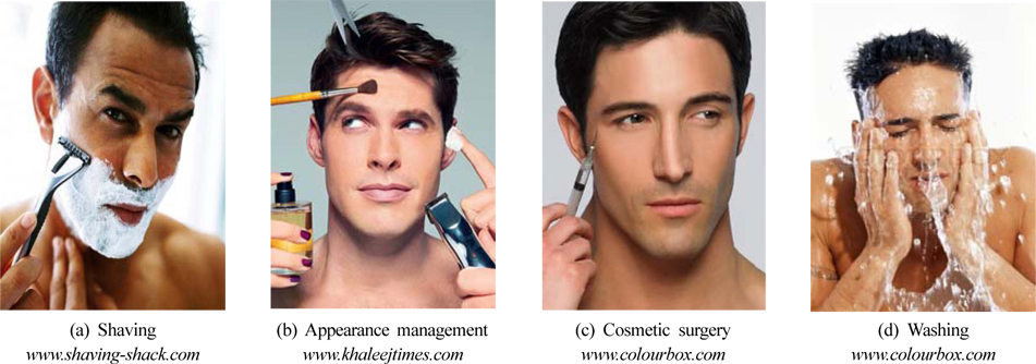 Example of grooming men's care activities.