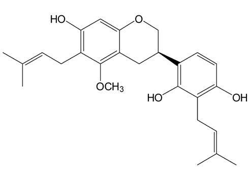 Chemical structure of licoricidin.