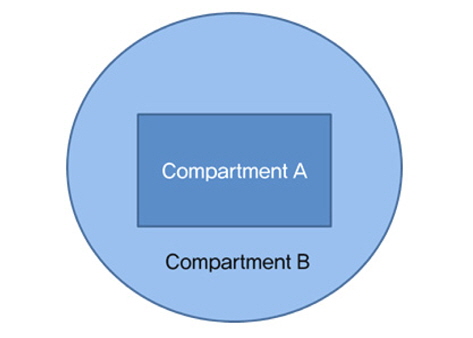 Two unconnected compartments