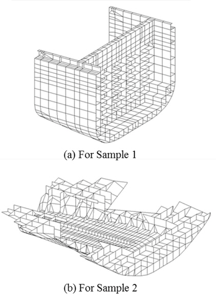 FE model of Sample 1 and Sample 2