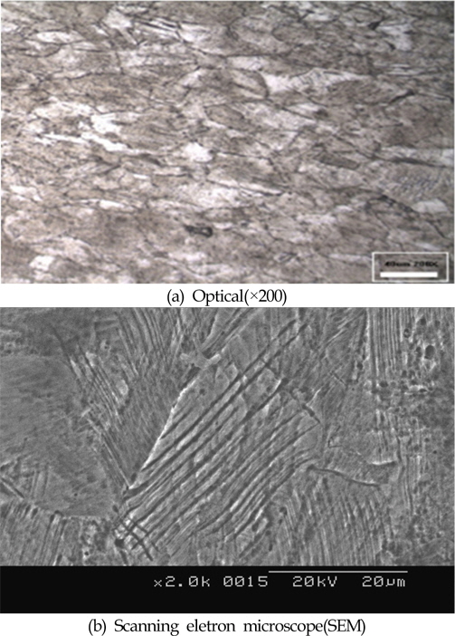 Micrographs of 70％ cold rolled high manganese austenitic stainless steel