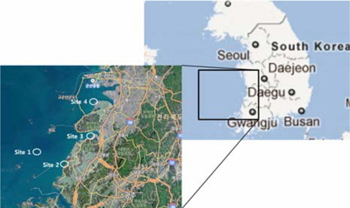 Location of sampling sites